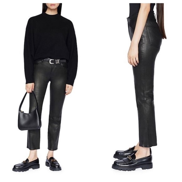 FRAME Le High Leather Pants Size 29 - Picture 2 of 12